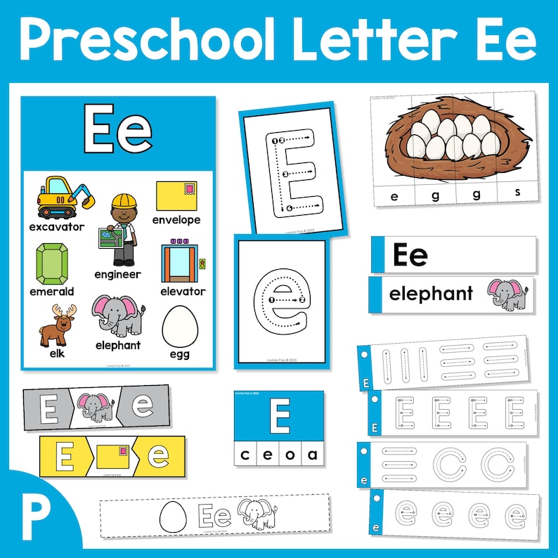 Preschool Alphabet Letter of the Week Curriculum E - Etsy