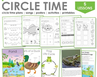 Teichtiere Vorschule Thema Curriculum Printables | Vorschule Circle Time Unterricht & Aktivitäten