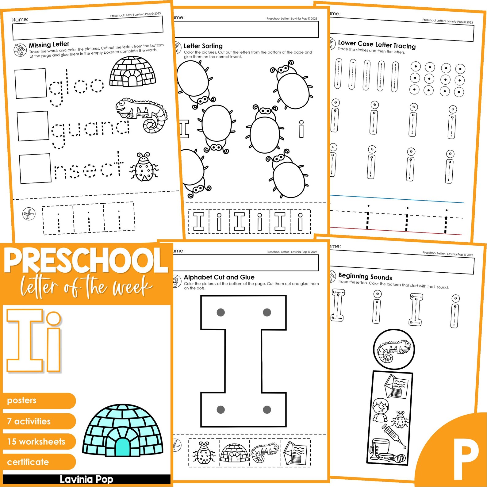 Preschool Alphabet Letter of the Week Curriculum I - Etsy