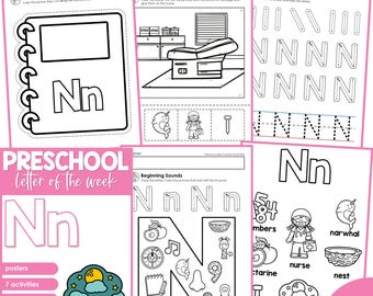 Preschool Alphabet Letter of the Week Curriculum N