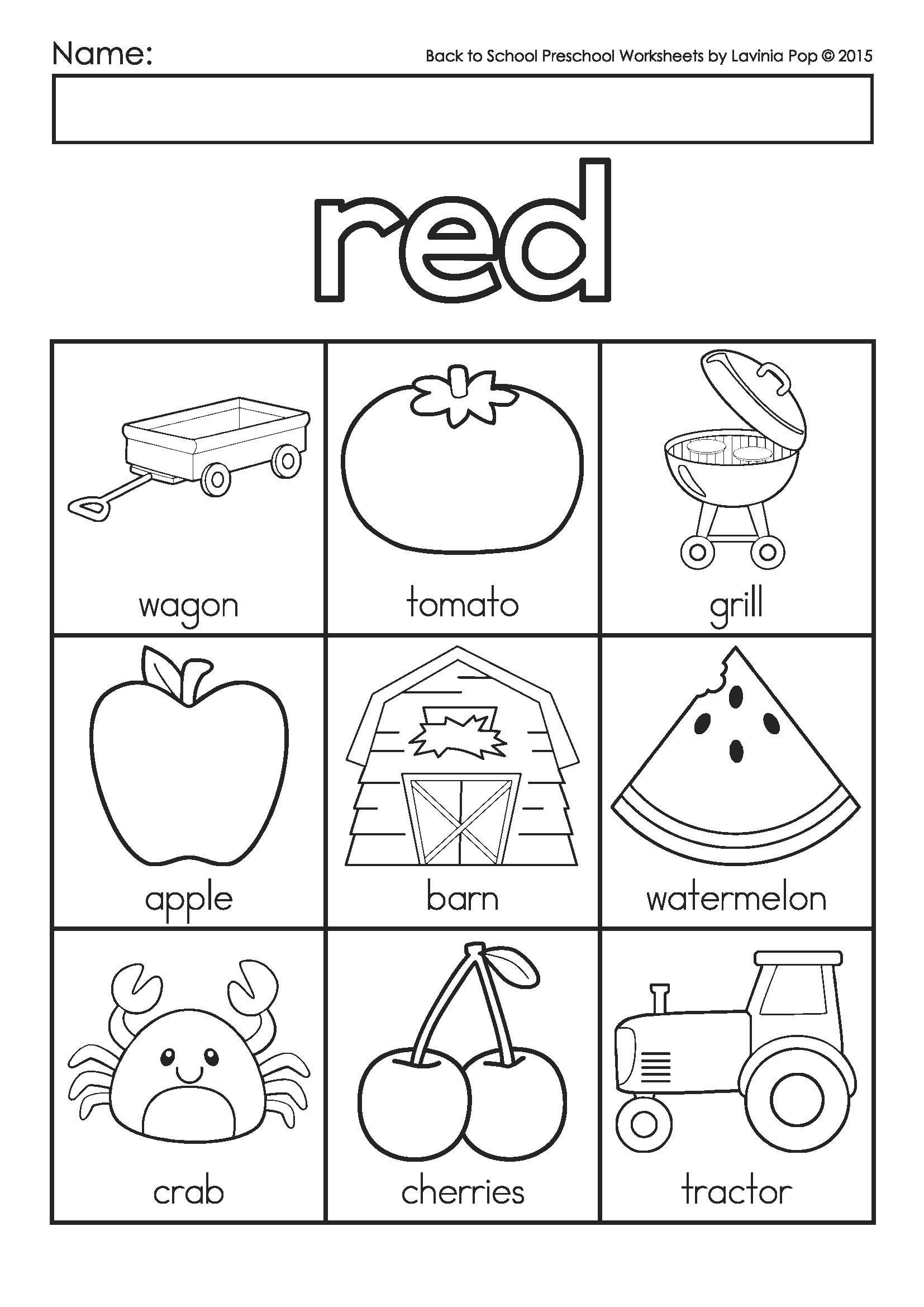 Back to School Preschool Worksheets and Activities | No Prep Printable ...
