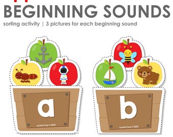 Beginning Sounds Activity | Apples to Crate