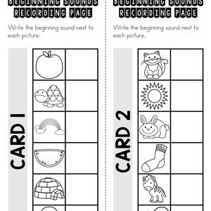Beginning Sounds Printable Activity | Preschool, Kindergarten, First Grade