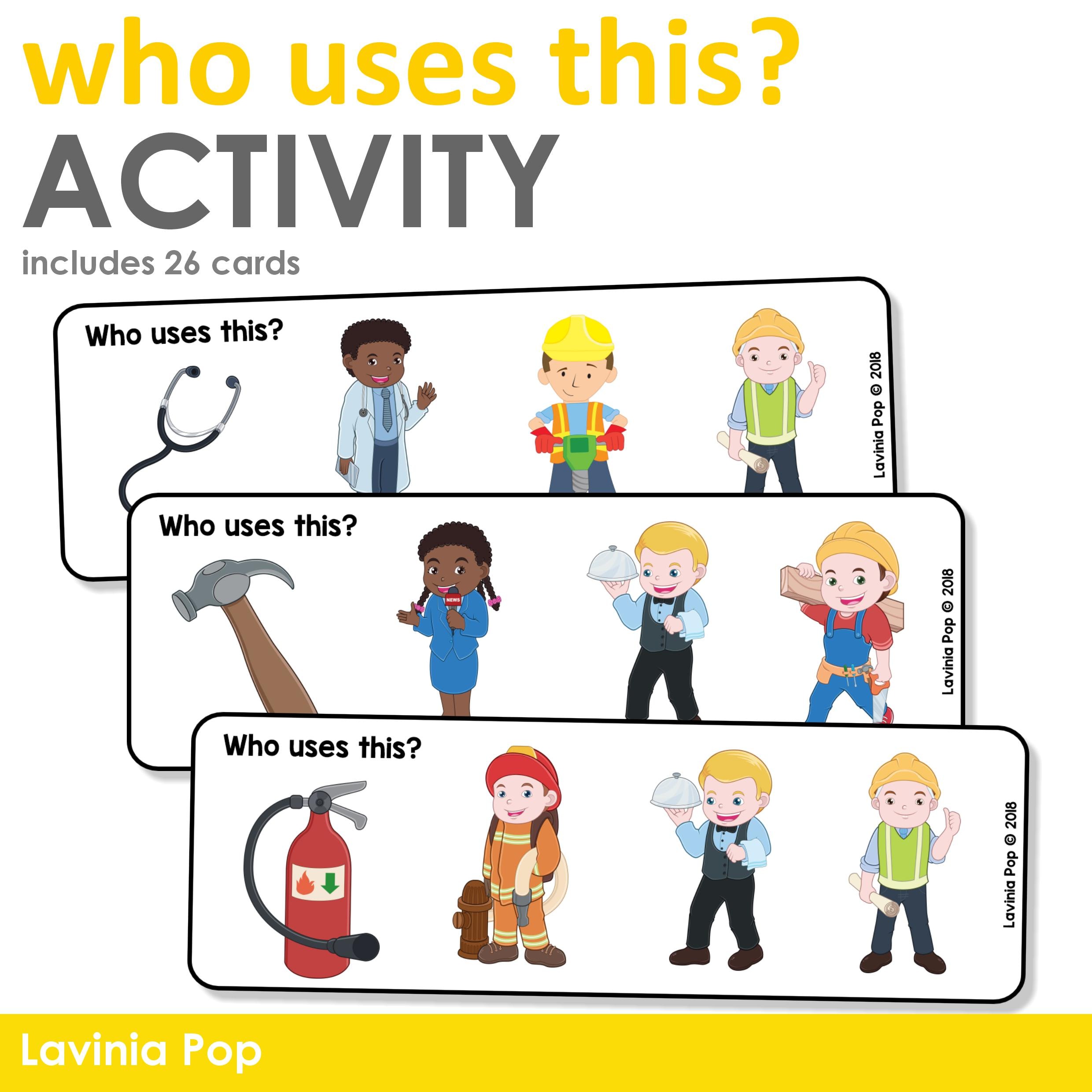 Community Helper Activity | Who Uses This? Tools and Items