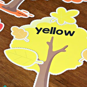 Autumn Tree and Leaves Color Matching Activity | 11 Colors