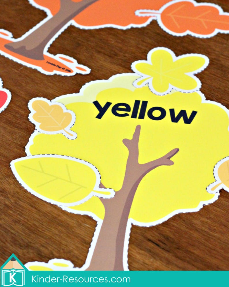 Autumn Tree and Leaves Color Matching Activity | 11 Colors