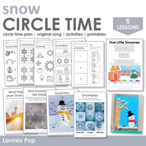 Snow Winter Weather Preschool Theme Curriculum Printables | Preschool Circle Time Lessons & Activities