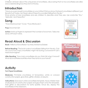Snow Winter Weather Preschool Theme Curriculum Printables | Preschool ...