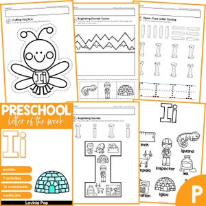 Plan de estudios de la letra de la semana del alfabeto preescolar I