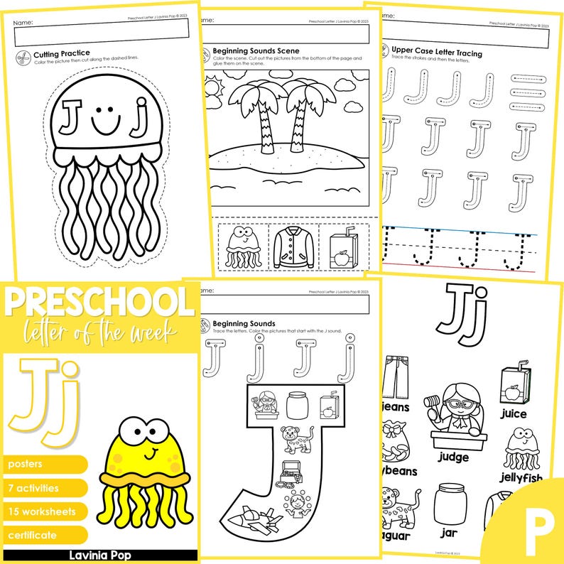 Preschool Alphabet Letter of the Week Curriculum J - Etsy