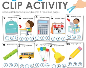 Clip the Beginning Sound Activity
