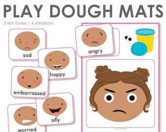 All About Me | Emotions Play Dough Mats