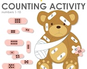 Sick Teddy Counting Printable Activity | Dramatic Play