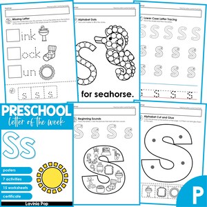 Preschool Alphabet Letter of the Week Curriculum S - Etsy