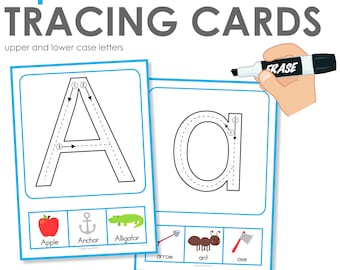 Alphabet Tracing Cards with Directional Arrows