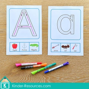 Alphabet Tracing Cards With Directional Arrows - Etsy