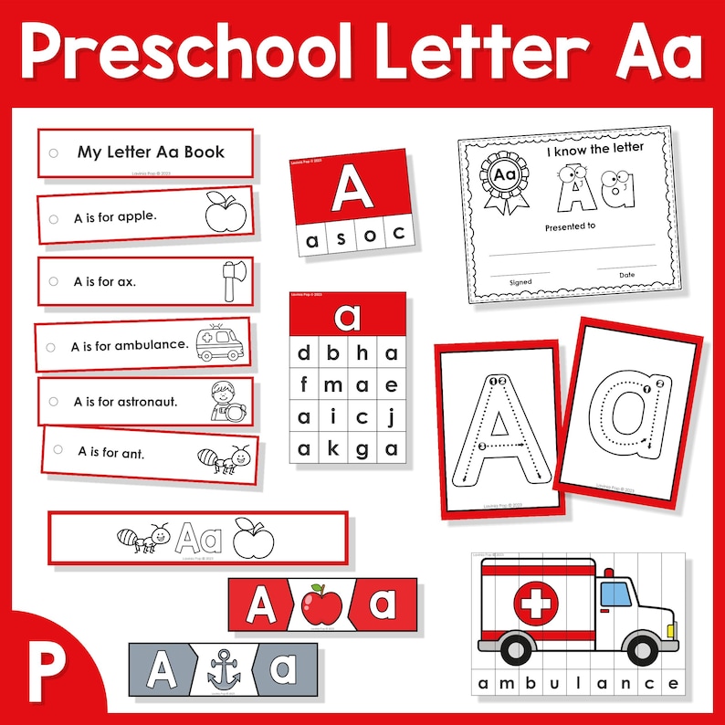 Preschool Alphabet Letter of the Week Curriculum A - Etsy