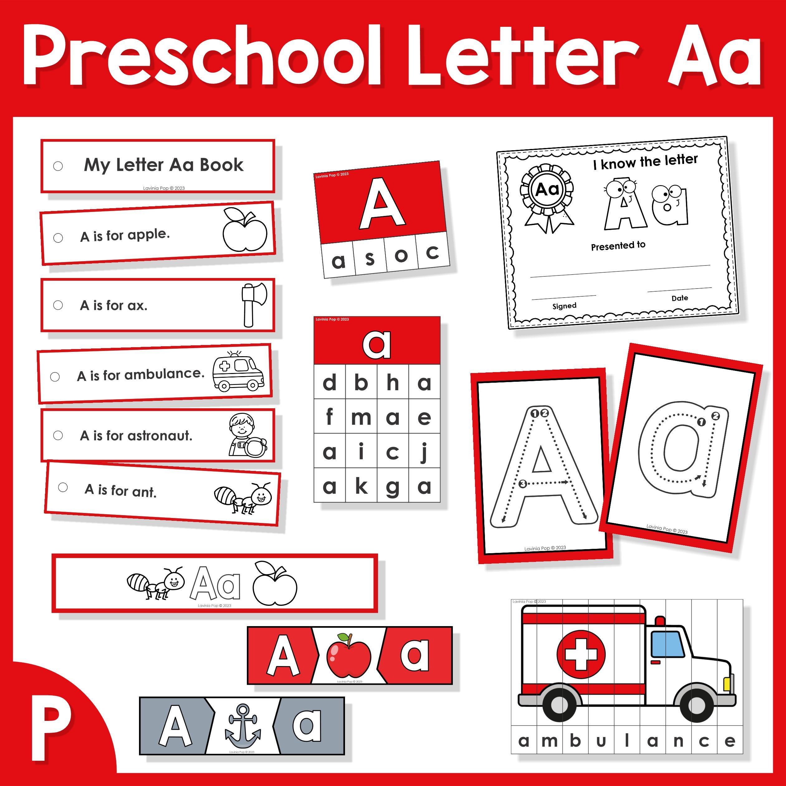 Preschool Alphabet Letter of the Week Curriculum A - Etsy