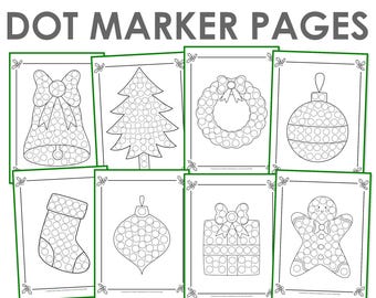 Christmas Dot Marker Printable Activity | Dot-A-Dot | Preschool | Prek | Daycare | Homeschool