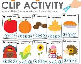 Clip the Beginning Sound | Autumn / Fall Theme