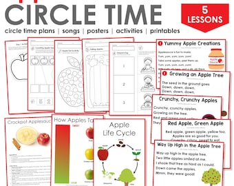Apples Preschool Curriculum Printables | Apples Preschool Circle Time Lessons & Activities