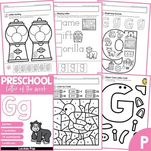 Preschool Alphabet Letter of the Week Curriculum G - Etsy