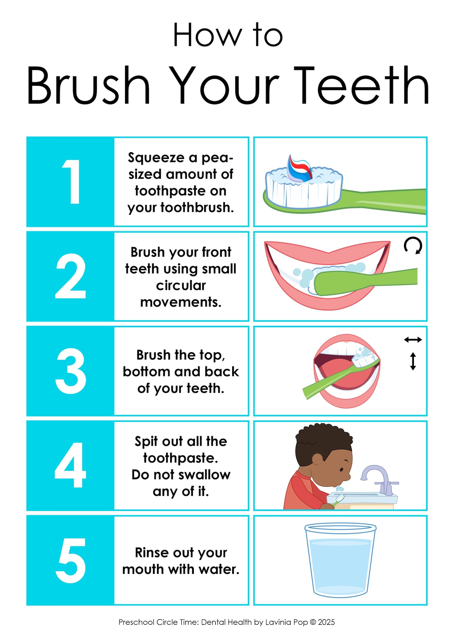 Dental Health Preschool Theme Curriculum Printables | Preschool Circle ...