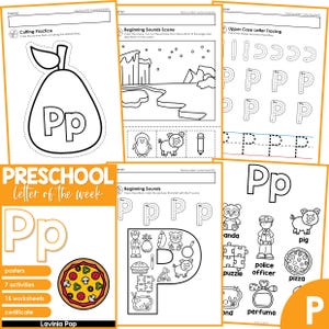 Lettre de l'alphabet préscolaire, programme d'études P