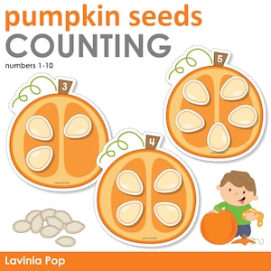 Pumpkin Seed Counting Printable Activity