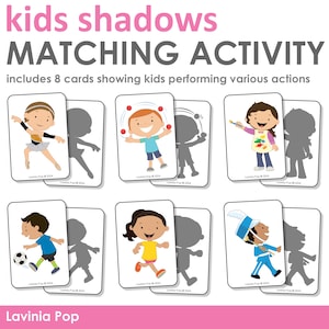Kids Activities Shadow Matching Game | Printable Activity