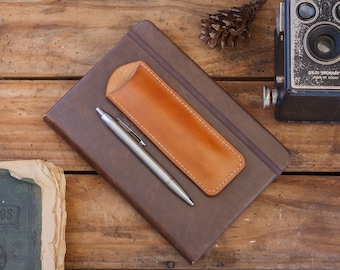 Custodia per penna in pelle, portapenne in pelle, astuccio per penna personalizzato, organizer per cancelleria, accessorio per penna, regalo per studenti, regalo per anniversario