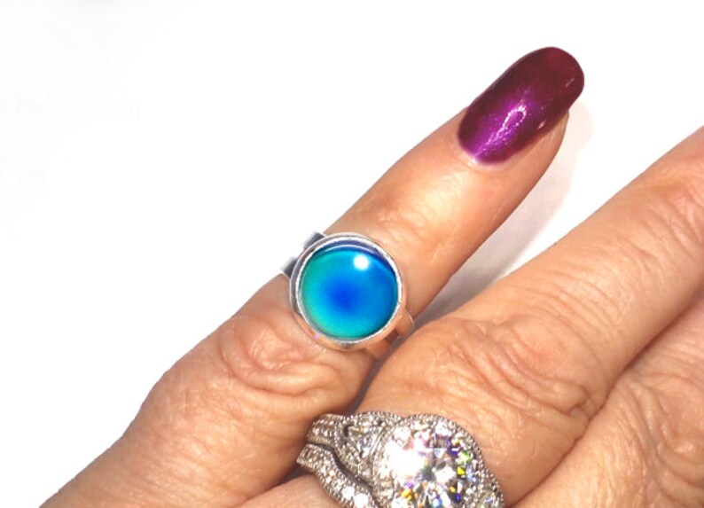 Little Girls Mood Ring Boys Glass Color Change Mood Ring Etsy