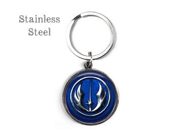 Jedi Empire Key Ring | Stainless Steel and Glass Keyring | Made in USA