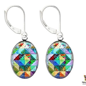 Quilter Earrings | Solid 925 Sterling Silver Earrings | Gift for Quilter | Best Selling Earrings | Handmade in the USA