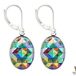 Quilter Earrings | Solid 925 Sterling Silver Earrings | Gift for Quilter | Best Selling Earrings | Handmade in the USA