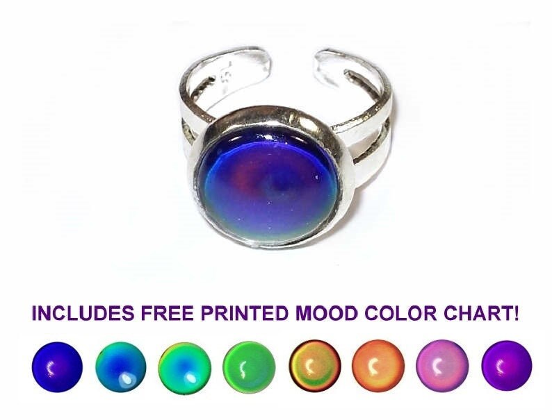 Little Girls Mood Ring Boys Glass Color Change Mood Ring Etsy