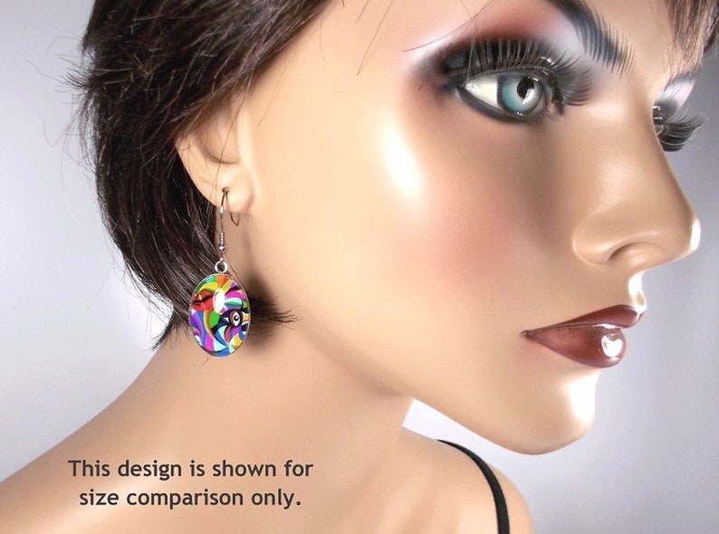 Art Glass Earrings Handmade in the USA Vintage Mermaid Earrings Solid 925 Sterling Silver Earrings Mermaid Earrings