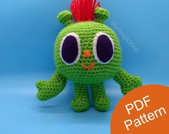 Green Happy Alien Crochet Pattern PDF