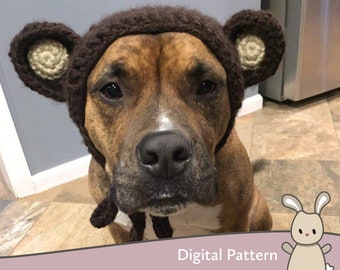 Dog Crochet Bear Headband PDF Pattern