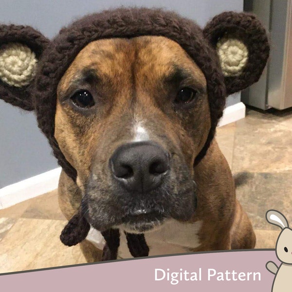 Dog Crochet Bear Headband PDF Pattern