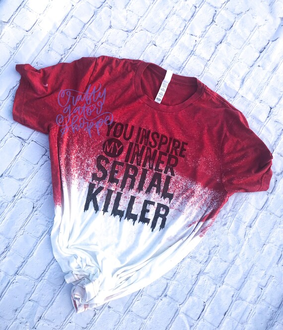 Bleached Ombré Serial Killer Shirt, Adult Humor