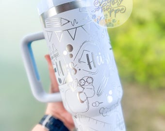 Engraved Teacher Tumbler – Personalized 40oz Stainless Steel Gift