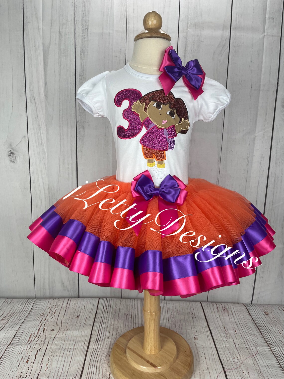Dora Girl's Birthday Outfit Etsy
