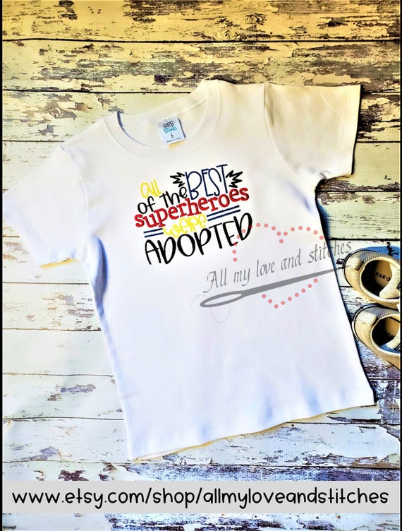 Superhero adoption shirts discount