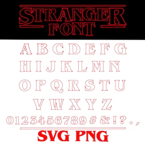Stranger things font - Etsy