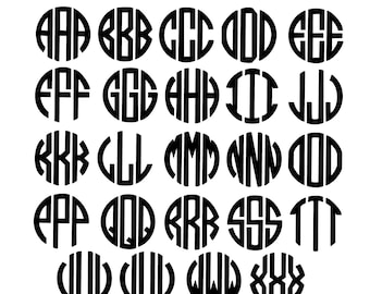 Download Circle Monogram Etsy