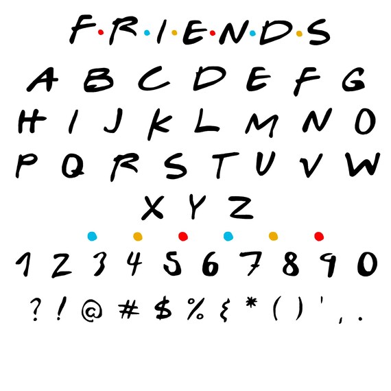 Friends Font SVG PNG Instant Download | Etsy