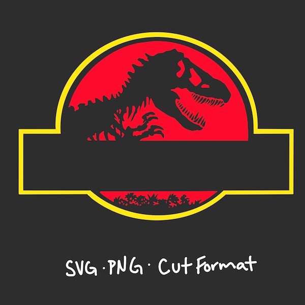 Jurassic Park~Jurassic World Blank Logo SVG PNG Cut File~Instant Download!