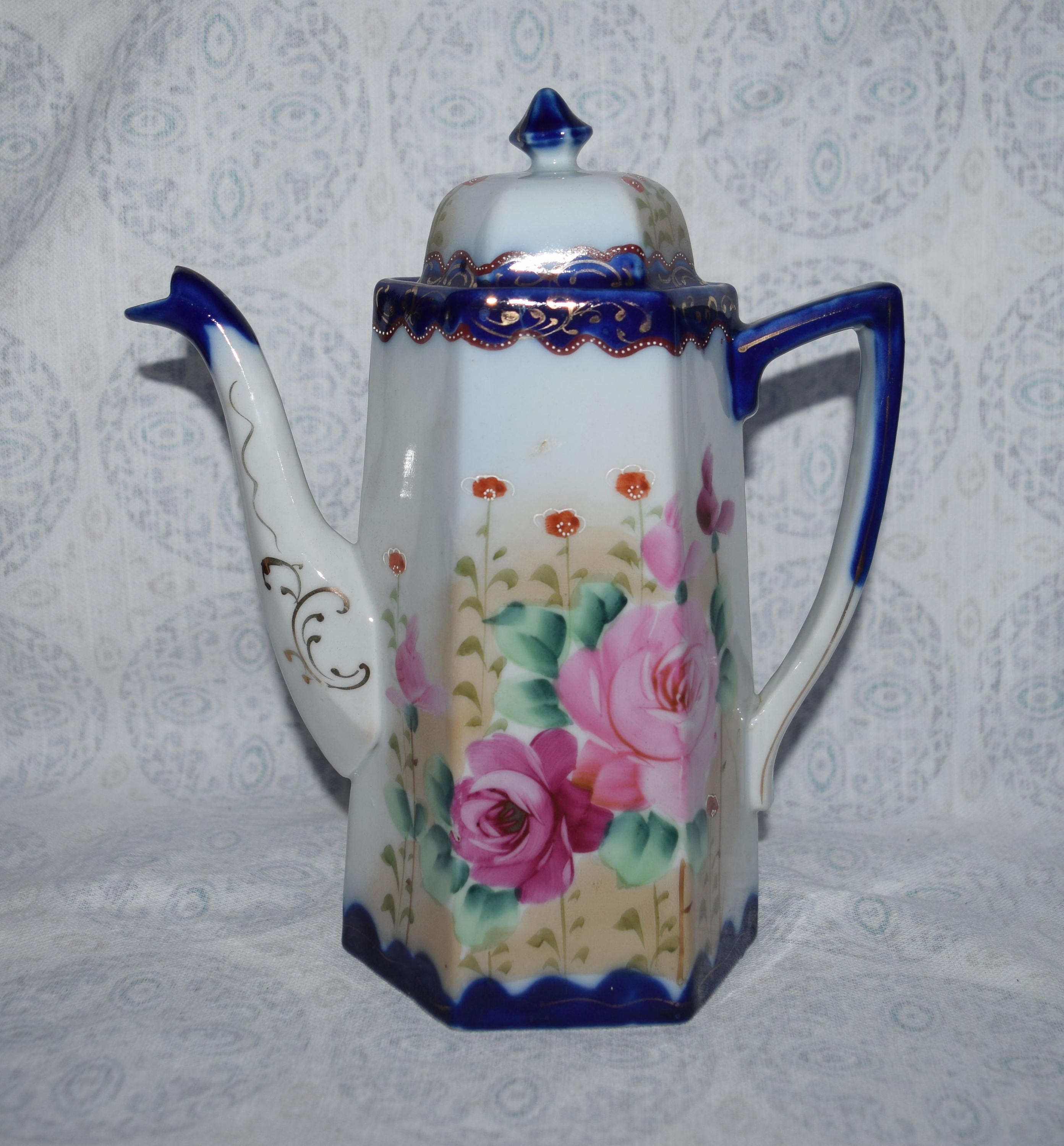 Antique Nippon JEOH China by Nagoya Seito Hand Painted Teapot