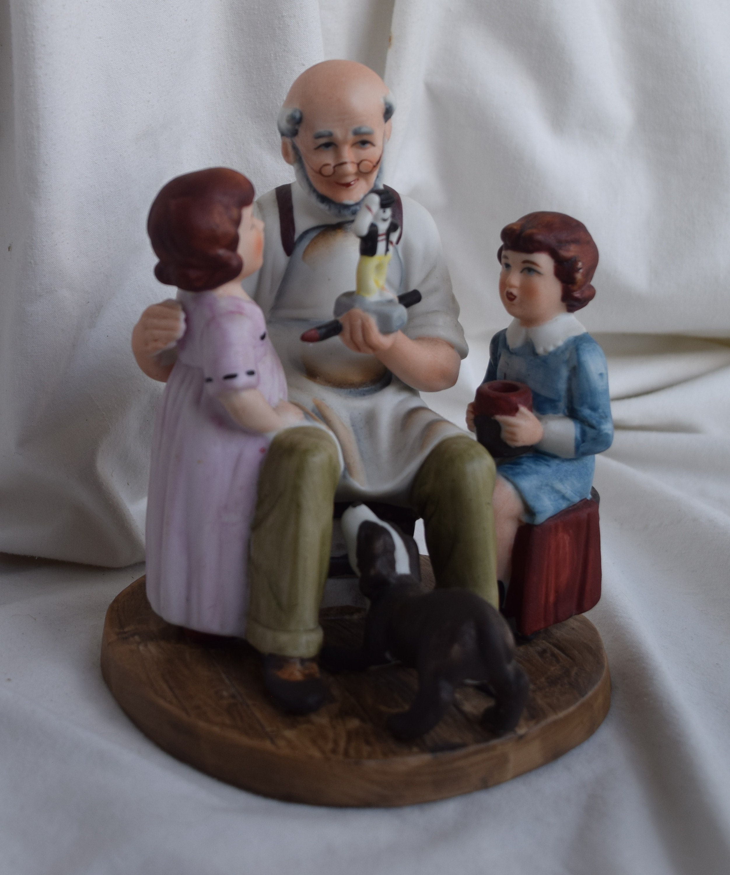 Vintage Norman Rockwell Porcelain Figurine the Toy Maker Etsy UK